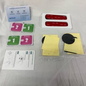 OQTIQ 2Pack Magnetic Phone Car Mount Stick On Rectangle Flat Dashboard Magnet